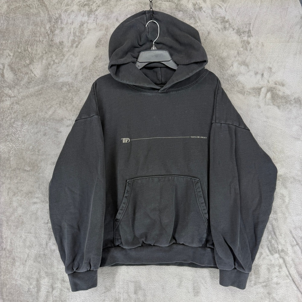 Taylor Swift Hoodie Unisex XLarge TTPD The Tortured Poets Department Black EUC